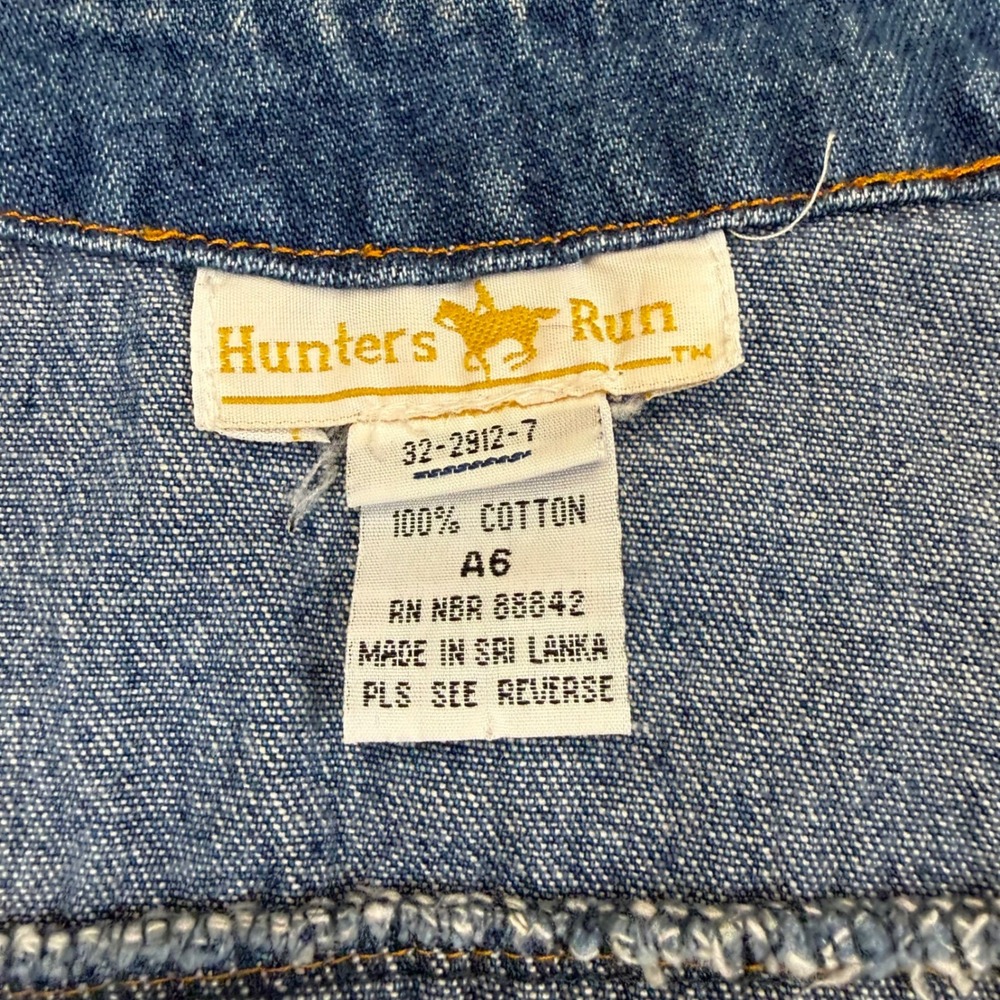 Hunters Run Vintage Denim Vest‎ Medium Wash Cotton Button Front Western Blue XL - Picture 3 of 10